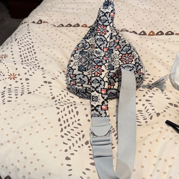 Vera Bradley Light Blue Floral Crossbody Sling - Picture 4 of 5